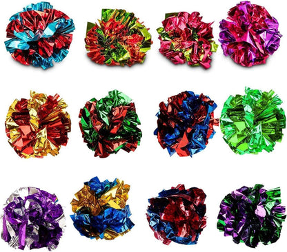 Sungrow Cat Crinkle Balls, Shiny, Mylar Crinkler, Stress-Relief Toy for Kittens, Interactive & Engaging, Keeps Grown-Up Cats Active, Encourages Multi-Cat Play, Provides Endless Entertainment, 6 Pcs9