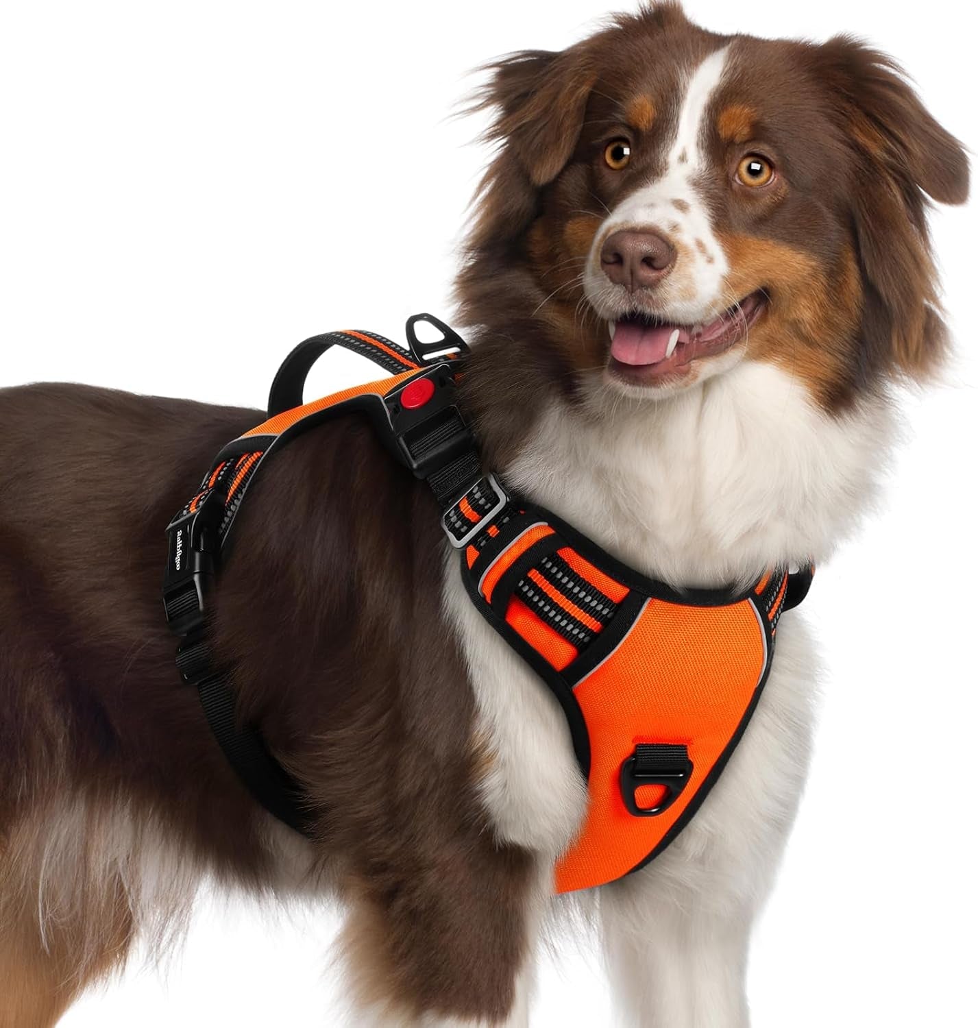 rabbitgoo-large-dog-harness-easy-wear-with-3-buckles-and-lift-handle-no-pull-with-front-clip-for-walking-adjustable-soft-padded-reflective-easy-control-pink-large