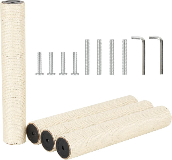 6.8Cm 2.7In Diameter Cat Tree Scratching Post Replacement Sisal (2Posts*30Cm/11.81In, M8)8