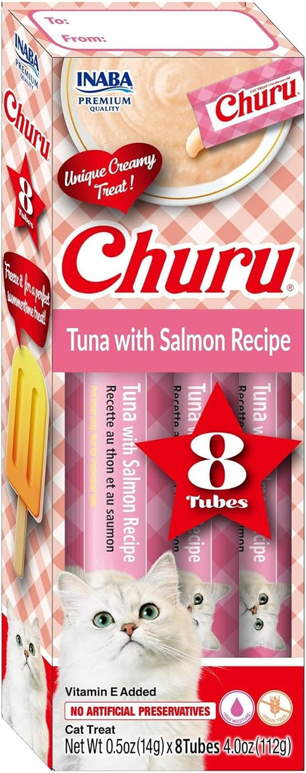 INABA Churu Lickable Purée Natural Cat Treats Gift Box - Chicken Recipe, 8 Tube Gift Box17