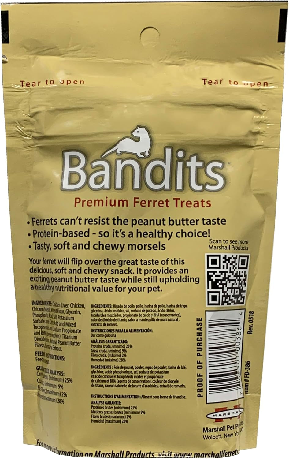 marshall-bandits-premium-ferret-treats-peanut-butter-flavor-3-oz-soft-chewy-snacks-for-training-bonding-daily-treating