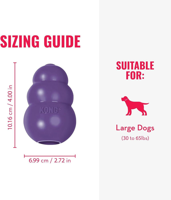 KONG Senior - Dog Toy with Gentle, Natural Rubber - Durable Dog Toy for Older Dogs - Use Treats with Stuffable Chew Toy - Treat Toy for Chewing & Fetching - for Large Dogs3
