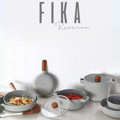 FIKA Nonstick 10-Inch Stir Fry Wok with Wood Handle, Healthy Cooking Induction Compatible Cookware for All Stovetops, Kitchen Essential Nonstick Ceramic Coating Skillet, Made in Korea ( 26Cm Wok )6