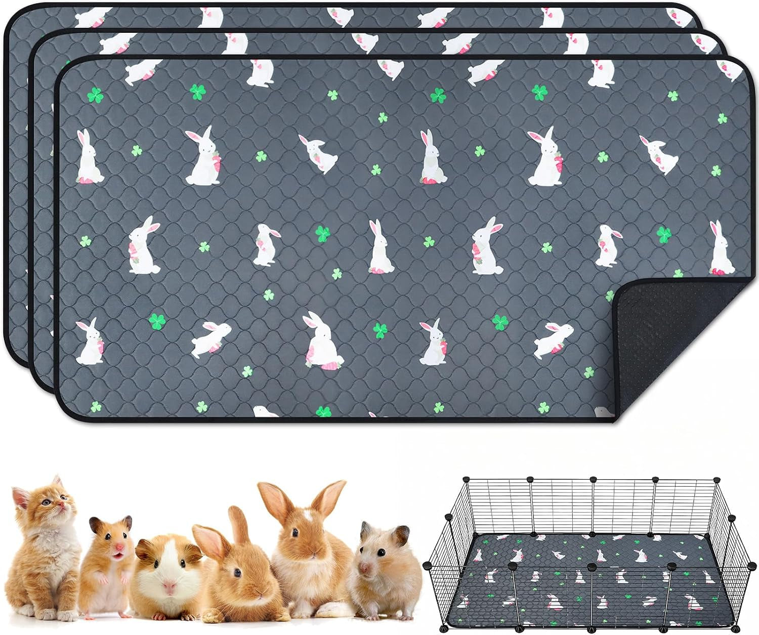 2-pack-guinea-pig-cage-liners-washable-guinea-pig-pee-pads-waterproof-reusable-anti-slip-guinea-pig-bedding-fast-and-super-absorbent-pee-pad-tarp-bottom-for-small-animals-dark-grey-24-x-47