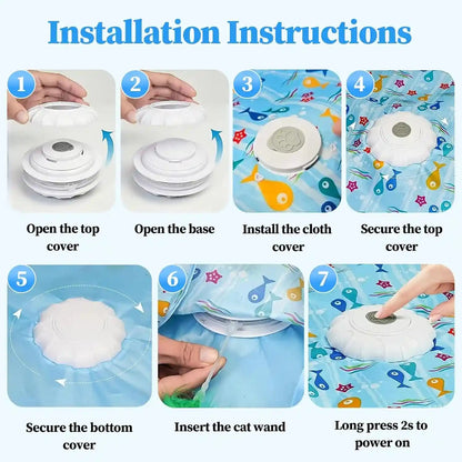 Interactive Cat Toys for Indoor Cats, Automatic Hide and Seek Motion-Activated Cat Toy with Moving Feather & Animal Chirps, USB Rechargeable Electric Cat Enrichment Toy for Bored Adult Cats & Kittens7
