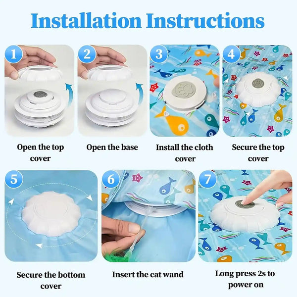 Interactive Cat Toys for Indoor Cats, Automatic Hide and Seek Motion-Activated Cat Toy with Moving Feather & Animal Chirps, USB Rechargeable Electric Cat Enrichment Toy for Bored Adult Cats & Kittens7