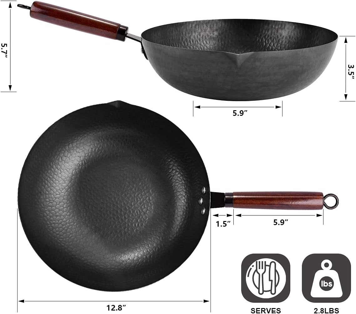 12-8-carbon-steel-wok-11-pcs-woks-stir-fry-pans-wok-pan-with-lid-pre-seasoned-no-chemical-coated-chinese-pan-with-10-cookware-accessories-flat-bottom-woks-for-electric-induction-gas-stoves