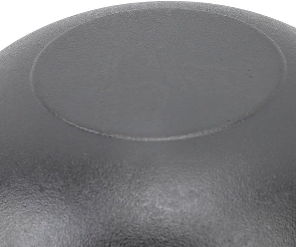 9.84 Inch Cast Iron Wok with Wooden Lid – Large-Capacity Heavy Duty Flat Base Stir Fry Pan with Dual Handles for Gas, Induction, Electric Ceramic Stoves, Even Heat(25Cm)9