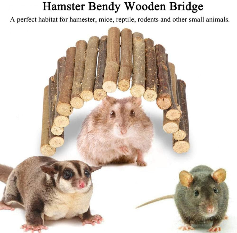 pinvnby-2-pcs-hamster-toys-wooden-hamster-ladder-bridge-tunnel-hide-guinea-pigs-cage-accessories-natural-hideout-for-small-animals-chinchillas-guinea-pigs-mouse-rat-ferret-rodents