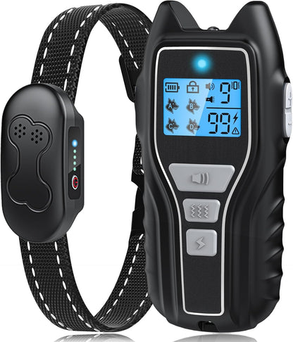 Dog Shock Collar with Remote Control - Rechargeable Dog Training Collar, IPX7 Waterproof E Collar for Dogs with 4 Safe Modes Flashlight Beep Vibration Shock Ideal for All Dog Sizes (8-150Lbs)1