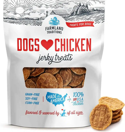 Farmland Traditions Filler Free Dogs Love Chicken Premium Jerky Treats for Dogs, 3 Lb. Bag12