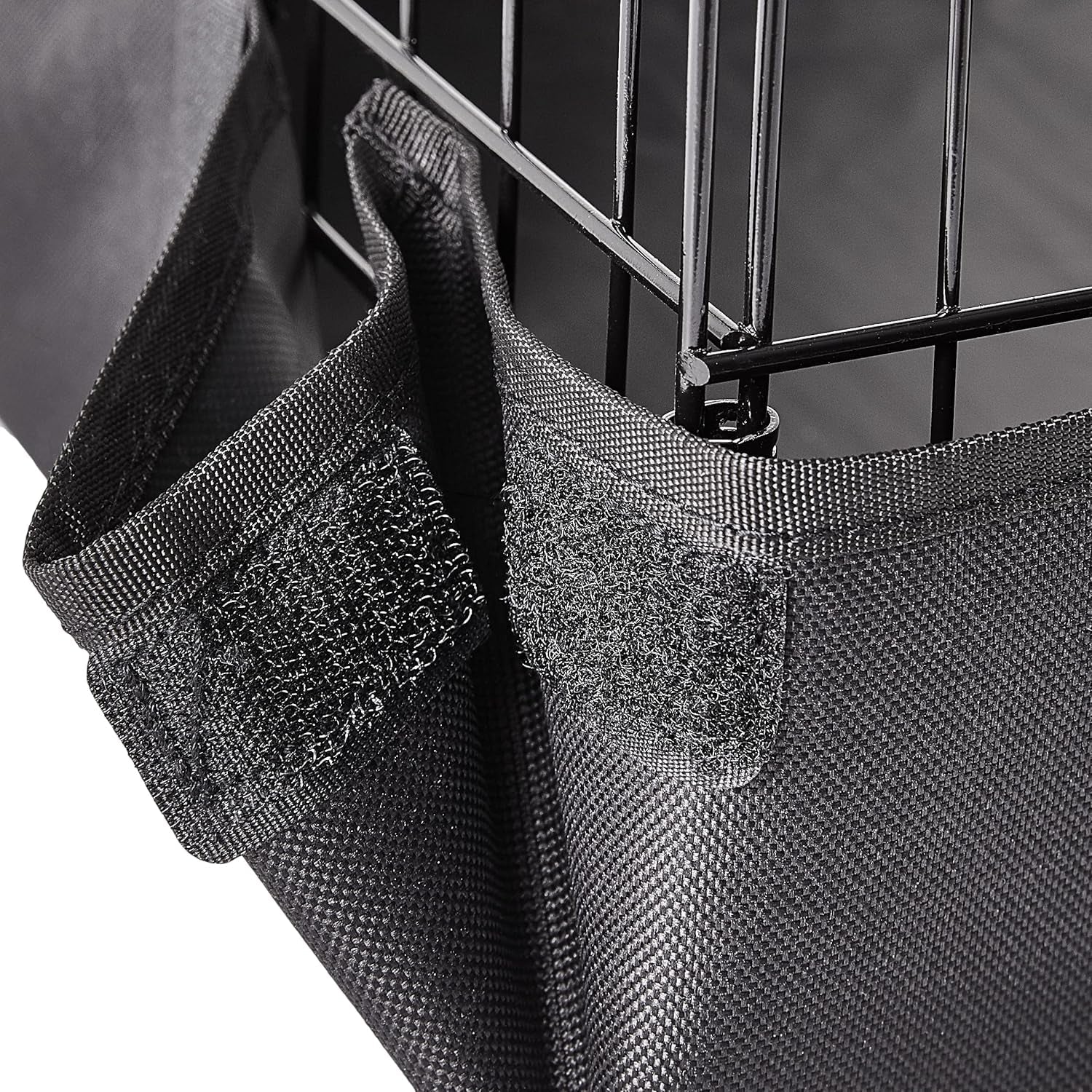 amazon-basics-leakproof-canvas-bottom-guinea-pig-cage-easy-to-clean-small-animal-habitat-with-divider-set-indoor-outdoor-portable-no-tools-needed-47-6l-x-24-2w-x-14h-black