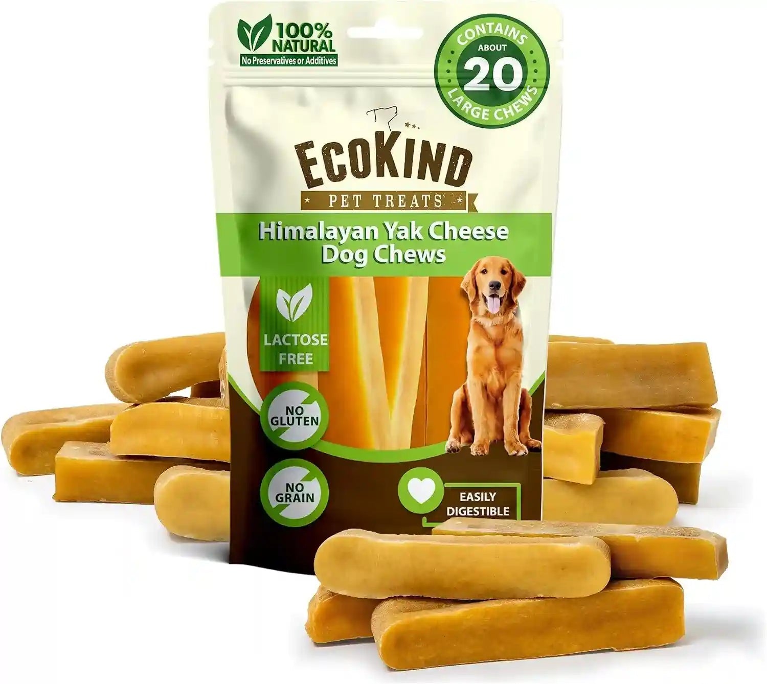 ecokind-yak-cheese-himalayan-dog-chews-yak-chews-for-large-dogs-4-5-bones-1-lb-long-lasting-for-aggressive-chewers-only-3-ingredient-natural-high-protein-dental-dog-treats-no-additives-or-lactose