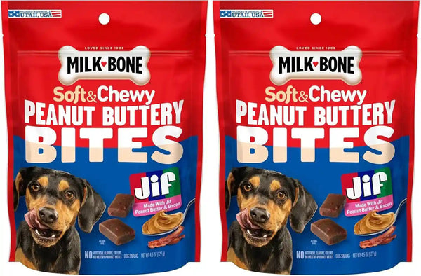 Milk-Bone Soft & Chewy Peanut Buttery Bites, 11.8 Oz. Bag | Soft Dog Treats with Jif Peanut Butter22