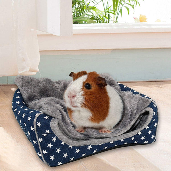 BWOGUE Guinea Pig Bed Hideout, Washable Hamster Cave for Small Animals | Removable Cushion for Cleaning, Warm Fleece Nest, Washable Bed, 10.23 X 10.23 X 11 In, Dwarf Rabbits Hedgehogs4