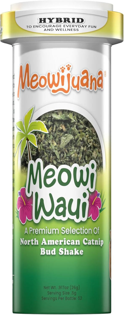 Meowijuana Catnibas Catnip Pawty Mix Jar | High Potency Catnip Blend | Organic Hand-Harvested North American Catnip Blend for Cats; Fine-Ground for Toys, Beds & Scratchers; Play or Calm12
