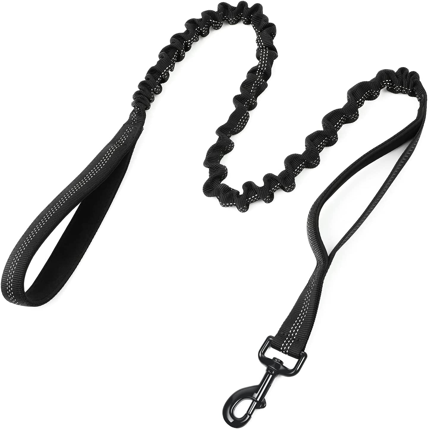 rabbitgoo-tactical-dog-leash-heavy-duty-training-bungee-lead-military-leash-with-2-padded-control-handles-for-medium-large-dogs-no-pull-for-shock-absorption-reflective-black-5-2ft