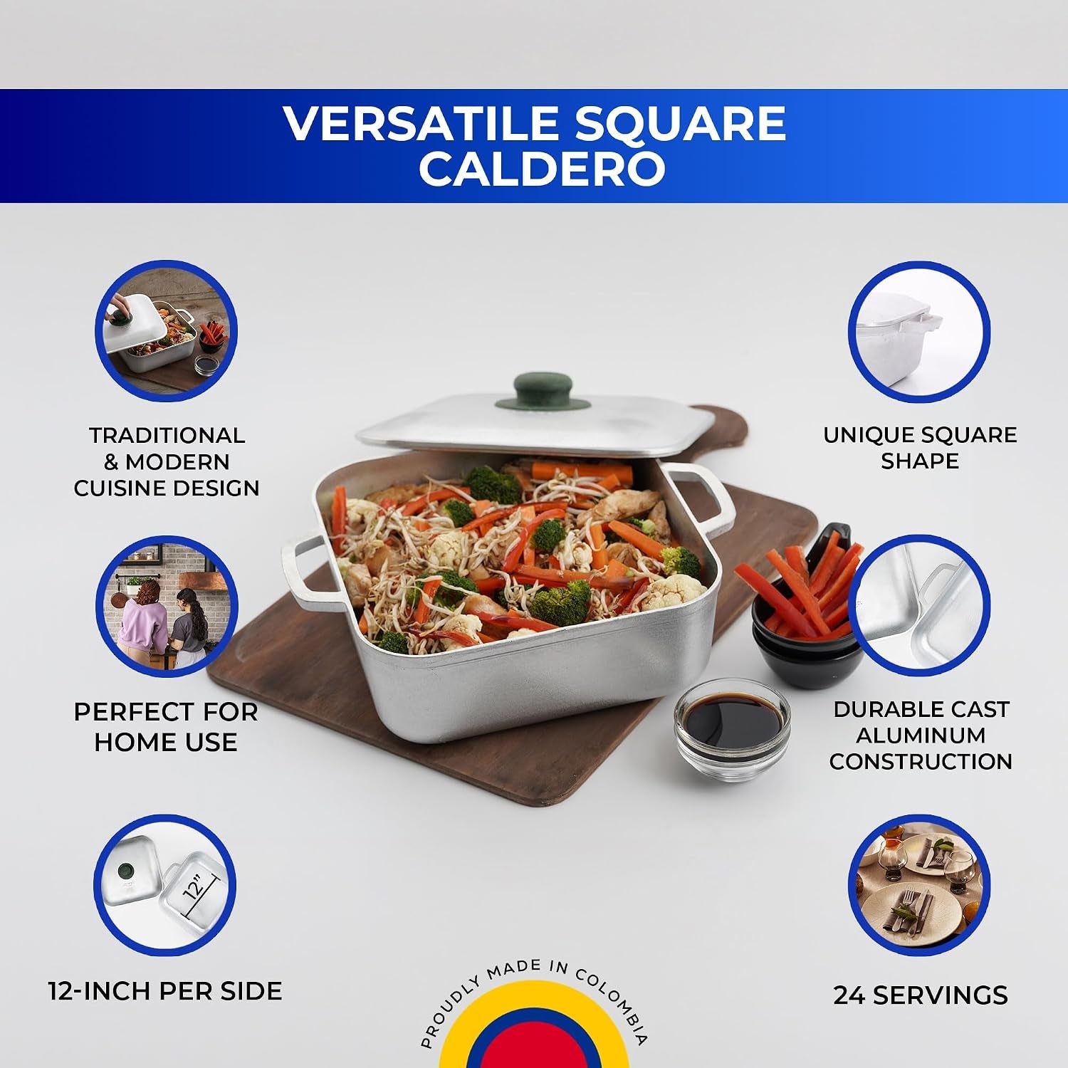 9-quart-24-cups-square-caldero-cast-aluminum-cooking-pot-with-lid-oven-safe-dutch-oven-pot-for-rice-soups-stews-roasting-everyday-cooking