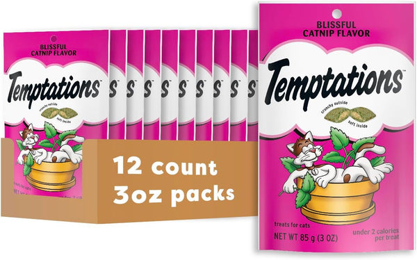 Temptations Classic Crunchy Cat Treats, Blissful Catnip, 16 Oz | under 2 Calories per Treat, Crunchy outside & Soft Inside, Resealable Tub, Snack or Food Topper, 100% Complete & Balanced14