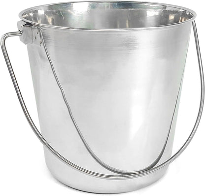 Heavy Duty Stainless Steel Bucket, 1 Quart – Durable Small Metal Bucket for Feeding, Watering Pets & Cleaning – Perfect for Kennels, Critter Crates, Cages and Hanging on Fences7