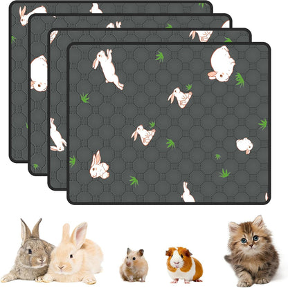 2-Pack Guinea Pig Cage Liner, 24" X 47" Reusable Guinea Pig Bedding Washable Absorbent Pee Pads for Dogs Rabbit Chinchilla Hamster, Leakproof & anti Slip22