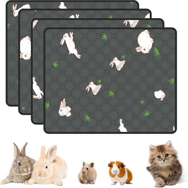 2-Pack Guinea Pig Cage Liner, 24" X 47" Reusable Guinea Pig Bedding Washable Absorbent Pee Pads for Dogs Rabbit Chinchilla Hamster, Leakproof & anti Slip22