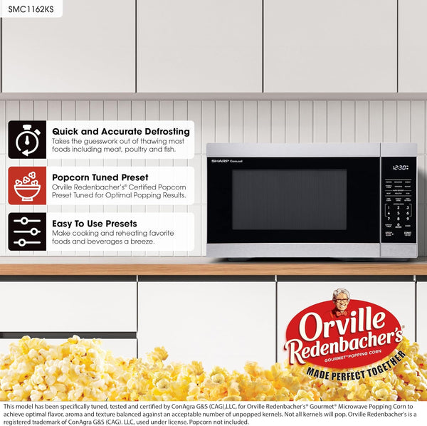 SMC1162KS 1.1 Cu. Ft. 1000W Stainless Steel Countertop Microwave Oven2
