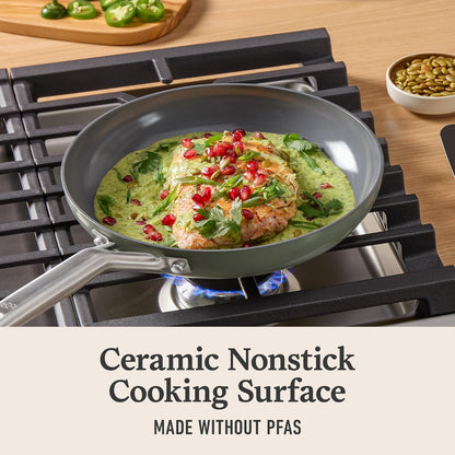 Calphalon® Ceramic Nonstick 8" and 10" Frying Pan Set, Silver Ash2