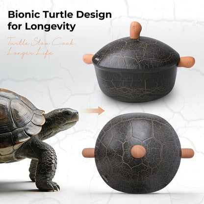 Bionic Turtle Design Nonstick Ceramic Dutch Oven Pot with Lid (6 Qt, 10.2"), Non Toxic,Pfas & PFOA Free, Dishwasher Safe, Compatible with All Stovetops, Durable Cookware for Home Cooking2