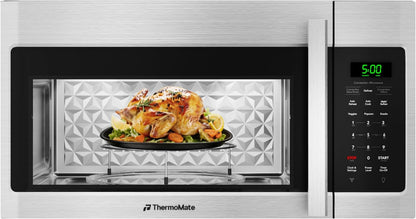 30" Over-The-Range Convection Microwave Oven Combo, 2-In-1 over the Stove Microwave & Oven, 1.5 Cu.Ft, One-Touch Cook, 300 CFM Exhaust Vent & LED Light for Kitchen & RV1