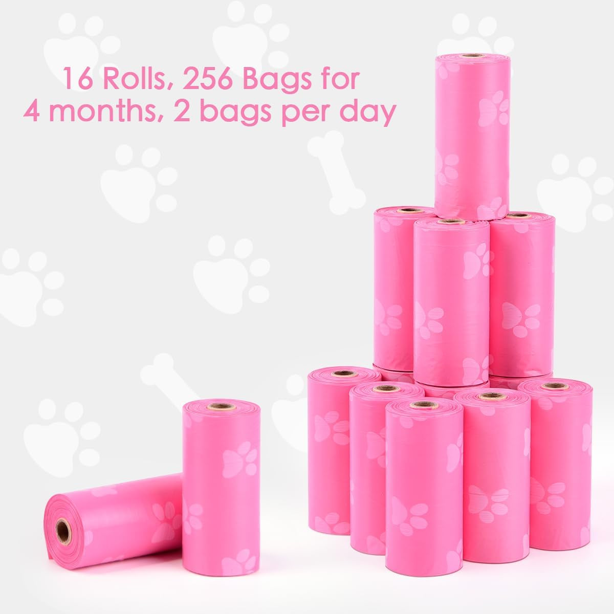 poop-bags-rolls-256-count-9x13-inches-pink-thickened-leakproof-lavender-scent-poo-bags-for-dogs-eco-friendly-pet-waste-bags-for-walking-travel-home
