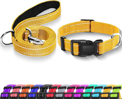 Reflective Dog Collar with Safety Locking Buckle, Adjustable Soft Breathable Nylon Collars for Small, Medium and Large Dogs(Collar+Leash XS Width 5/8" Turquoise) | Adjustable Soft Breathable Nylon Collars for Small, Medium and Large Dogs (XS Width 5/8" Turquoise)14