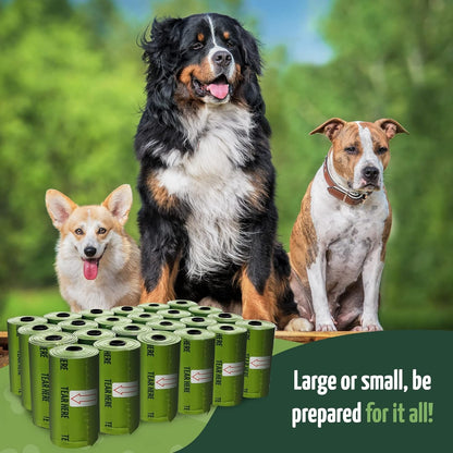 Reli. Biodegradable Dog Poop Bags W/Holder (1200 Count - 80 Rolls Bulk) | Leash Clip Dispenser | 9X13" Large Dog Bags for Poop | Green Eco-Friendly Oxobiodegradable Waste Disposal Refills (Unscented)5