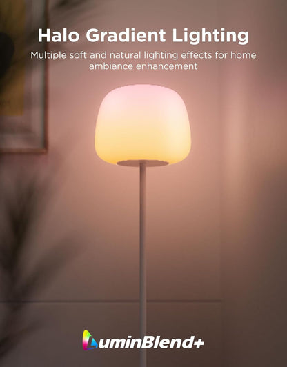 Govee Lantern Floor Lamp, Halo Gradient RGBIC Smart Corner Lamp for Bedroom | Luminblend+, 1000K-10000K, Matter Compatible, 100+ Scene Modes, Music Sync, 1400Lm, Modern Floor Lamps for Living Room, White2