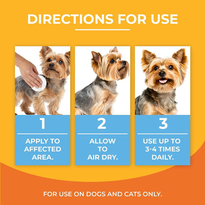 Paw Science 3% Chlorhexidine Wipes for Dogs and Cats - Cleansing Antiseptic, Antibacterial, Antifungal Wipes with Aloe for Skin Infections, Itchy Yeast Paws, Cat Acne7