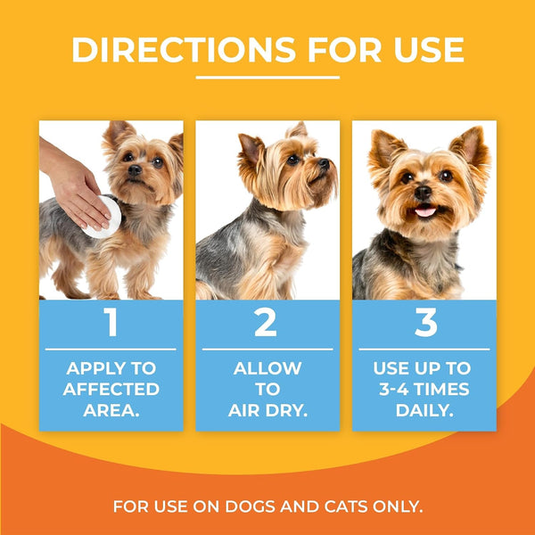 Paw Science 3% Chlorhexidine Wipes for Dogs and Cats - Cleansing Antiseptic, Antibacterial, Antifungal Wipes with Aloe for Skin Infections, Itchy Yeast Paws, Cat Acne7