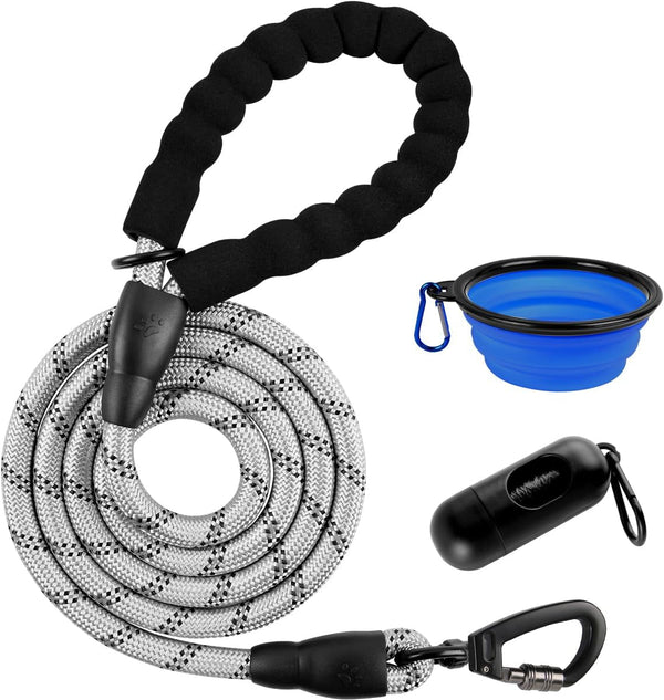 BARKBAY Dog Leashes for Large Dogs Heavy Duty Dog Leash 4/5/6 FT with Comfortable Padded Handle and Highly Reflective Threads for Medium Large Dogs Walking Training Running (5Ft-1/2'',Pink)19