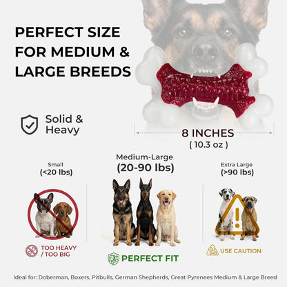 Kseroo Tough Dog Chew Toys for Aggressive Chewers 20-90Lbs, Beef Flavored | Beef Flavored Rock-Hard Nylon Bone, Discourages Destructive Chewing, Teeth Cleaning Textured, for Medium & Large Breeds5