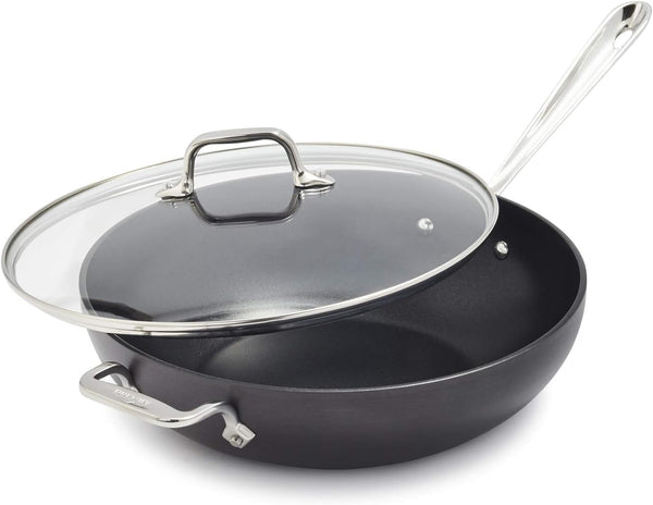 All-Clad HA1 Hard Anodized Nonstick Chef'S Pan,12 Inch Induction Oven Broiler Safe 500F, Lid Safe 350F Pots and Pans, Cookware Black4