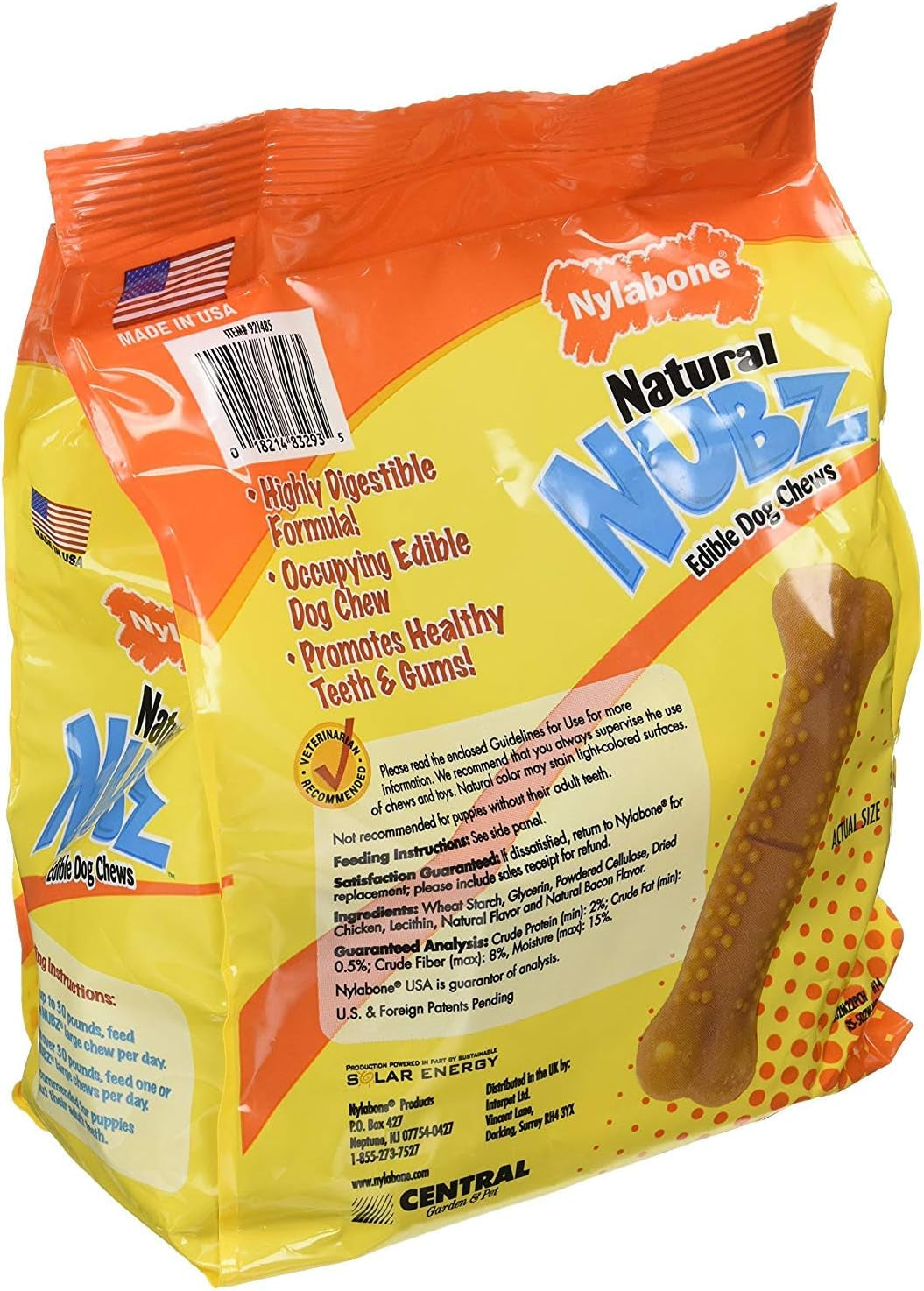 pack-of-2-nylabone-natural-nubz-edible-dog-chews-22ct-2-6lb-bag-total-5-2lb-limited-edition-teeth-cleaning-texture-plaque-tartar-control-digestible-resealable-pouches-real-meat-flavor-all-breed-sizes