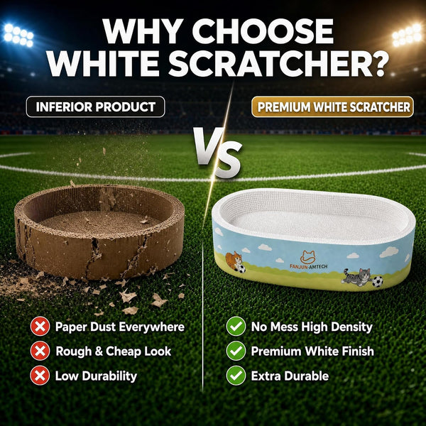 Soccer Cat Scratcher Bed, No-Mess Cat Scratching Pad, No Shed Cat Beds and Scratch Pad for Cats, Plant Fiber Mess Free Cat Scratch Furniture Protector, Stop Cats Eating Paper Craps3