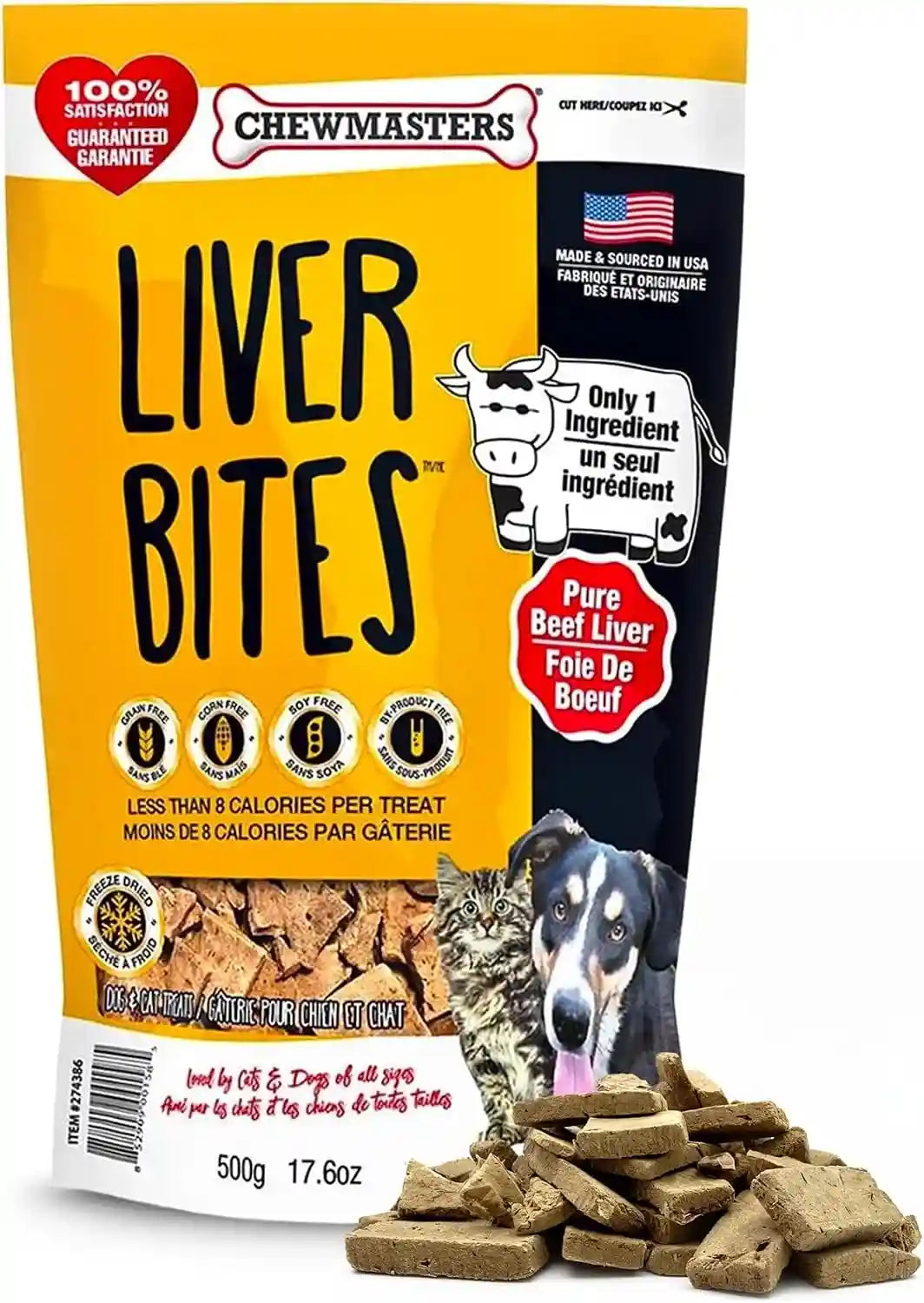 chewmasters-100-pure-beef-liver-bites-17-6oz-freeze-dried-cat-dog-treats-all-natural-high-protein-training-treats-grain-free-healthy-real-meat-flavor-for-all-life-stages-no-additives-made-in-usa