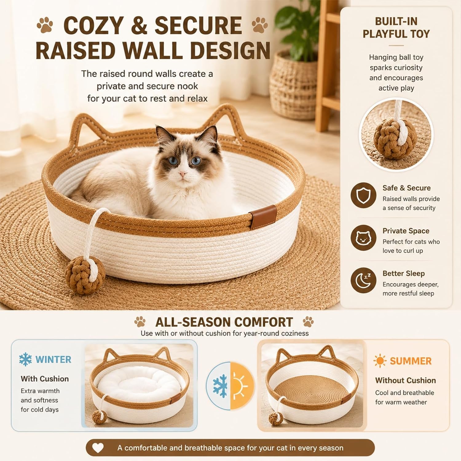 handwoven-cat-basket-bed-cotton-rope-round-cat-scratcher-bed-with-cats-ear-handles-breathable-boho-nesting-pet-bed-for-kittens-and-indoor-cats-color-d-small