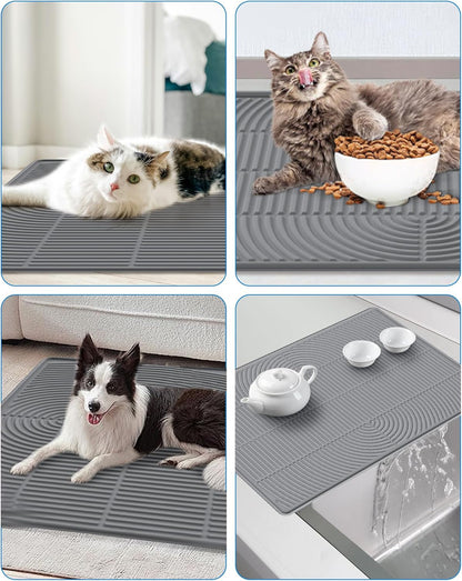 Silicone Cat Litter Mat XL, 47'' X 35'', Extra Large Waterproof Trapping Mat for Litter Box, Easy Clean & Non-Slip5