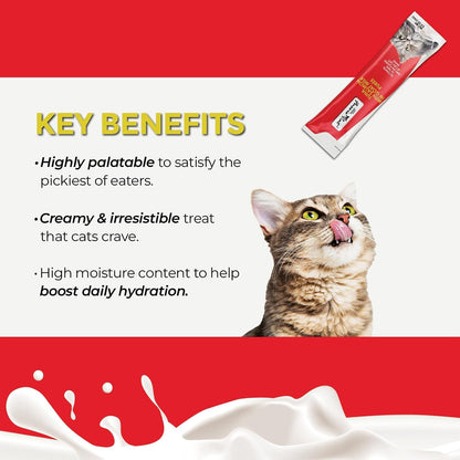 Fussie Cat Premium Tuna with Salmon in Goat Milk Puree, Lickable Cat Treats, 0.5Oz Pouch Pack of 44