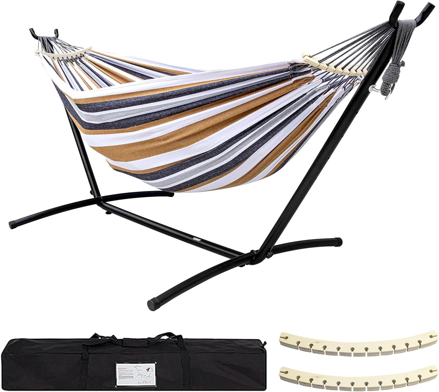 hammock-with-stand-for-outside-450lb-capacity-steel-stand-premium-carry-bag-included-and-two-anti-roll-balance-beam