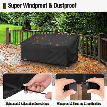 3-Seater Outdoor Couch Cover Waterproof, 80 Inch Patio Furniture Cover for Sofa, Heavy Duty Polyester & Double-Stitched Seams, Classic Black6