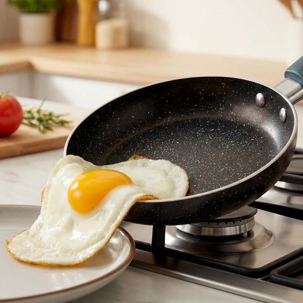 5 Inch Mini Frying Pan Skillet (3.5-Inch Cookable Surface Area), Nonstick Aluminum Egg Pan for Single Eggs, Omelets and Breakfast, Compact Stovetop Cookware for Gas, Electric and Camping Use5