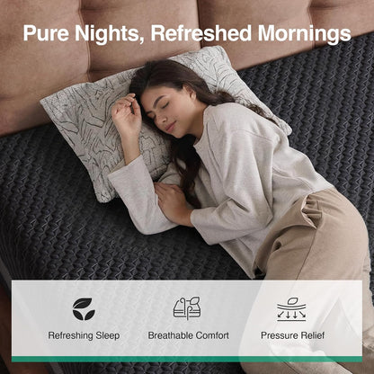 12 Inch King Size Gel Memory Foam Mattress for Ergonomic Comfort | 12 Inch King Mattress for Responsive Support, with Green Tea-Infused Foam, Breathable Side Panel, Mattresses in a Box8