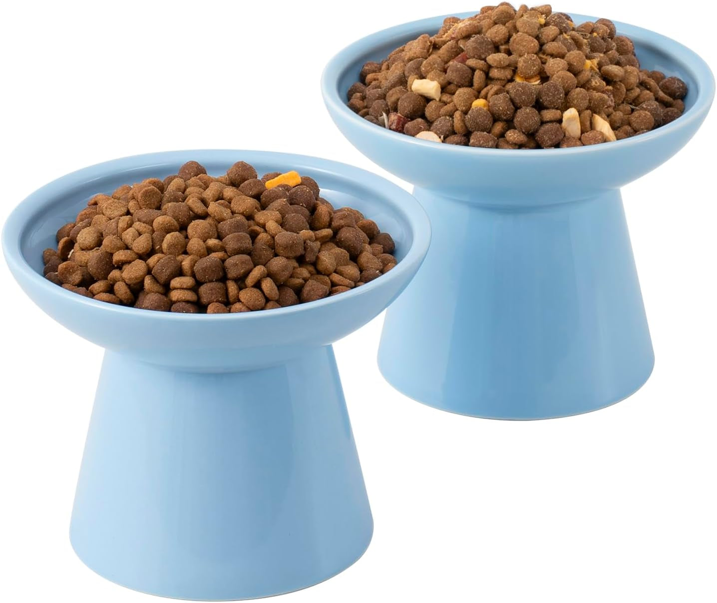 ceefu-2-pack-elevated-ceramic-cat-bowls-extra-wide-for-food-water-anti-vomiting-whisker-friendly-shallow-food-dish-and-deep-water-bowl-lead-cadmium-free-raised-height-for-cats-sage-green